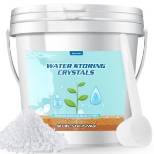 oycevila 5lb water storing crystals for plants with spoon, water gel solves plant over-watering and drought problems, keeps the soil moist, small water storing polymer crystals for plants candle