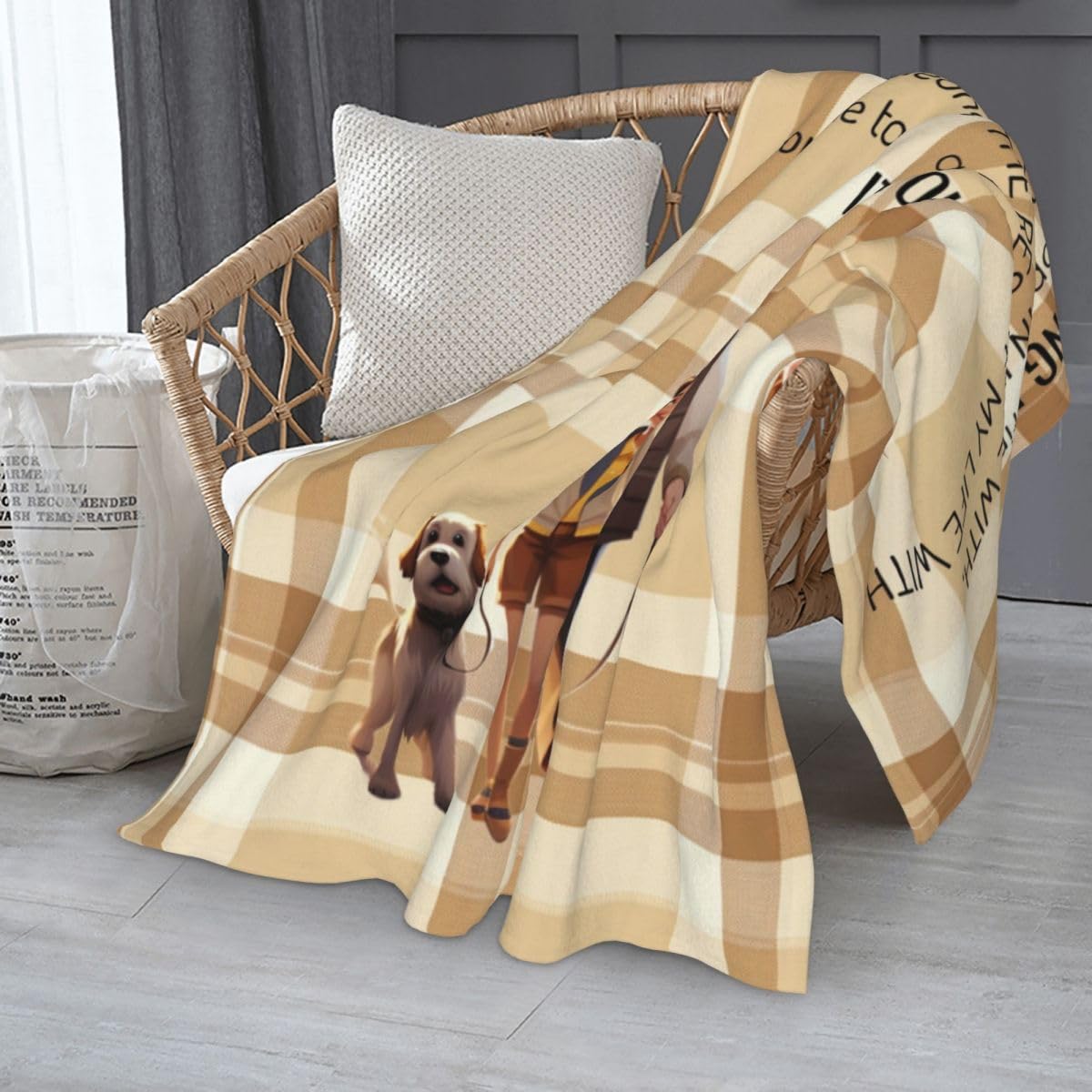 Valentines Couple Throw Blanket for Him and Her - Anniversary Wedding Gift for Couple Husband Wife - Ideal Blankets for Couch, Sofa, Bedroom & Living Room