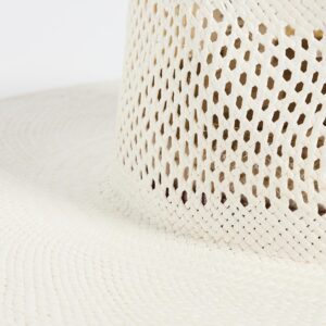 Brixton Women's Jo Panama Straw Rancher Hat, Panama White, M