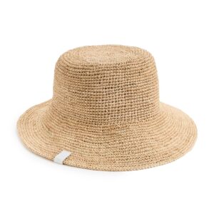 rag & bone Women's Jade Rollable Hat, Natural, Tan, M-L