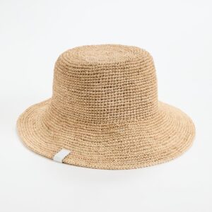 rag & bone Women's Jade Rollable Hat, Natural, Tan, M-L