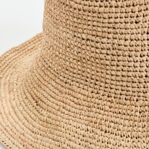 rag & bone Women's Jade Rollable Hat, Natural, Tan, M-L