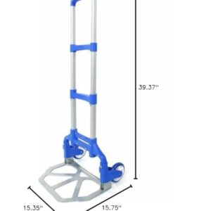 IFFANY Cart Folding Dolly Push Truck Hand Trolley Luggage Aluminium Bungee Cord New (Blue), IFFANY6547