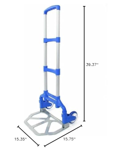 IFFANY Cart Folding Dolly Push Truck Hand Trolley Luggage Aluminium Bungee Cord New (Blue), IFFANY6547