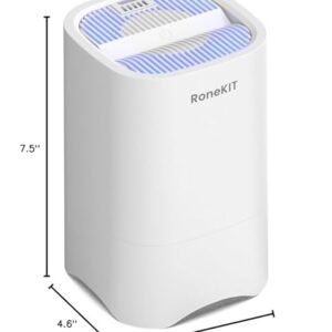 RoneKIT Small Air Purifiers for Home, HEPA Air Purifiers for Small Room, Portable Mini Air Purifier for Office, Desktop, Bedroom, Quiet Air Cleaner for Smoke, Dust, Odor(White)