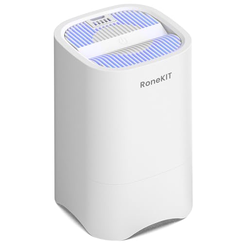 RoneKIT Small Air Purifiers for Home, HEPA Air Purifiers for Small Room, Portable Mini Air Purifier for Office, Desktop, Bedroom, Quiet Air Cleaner for Smoke, Dust, Odor(White)