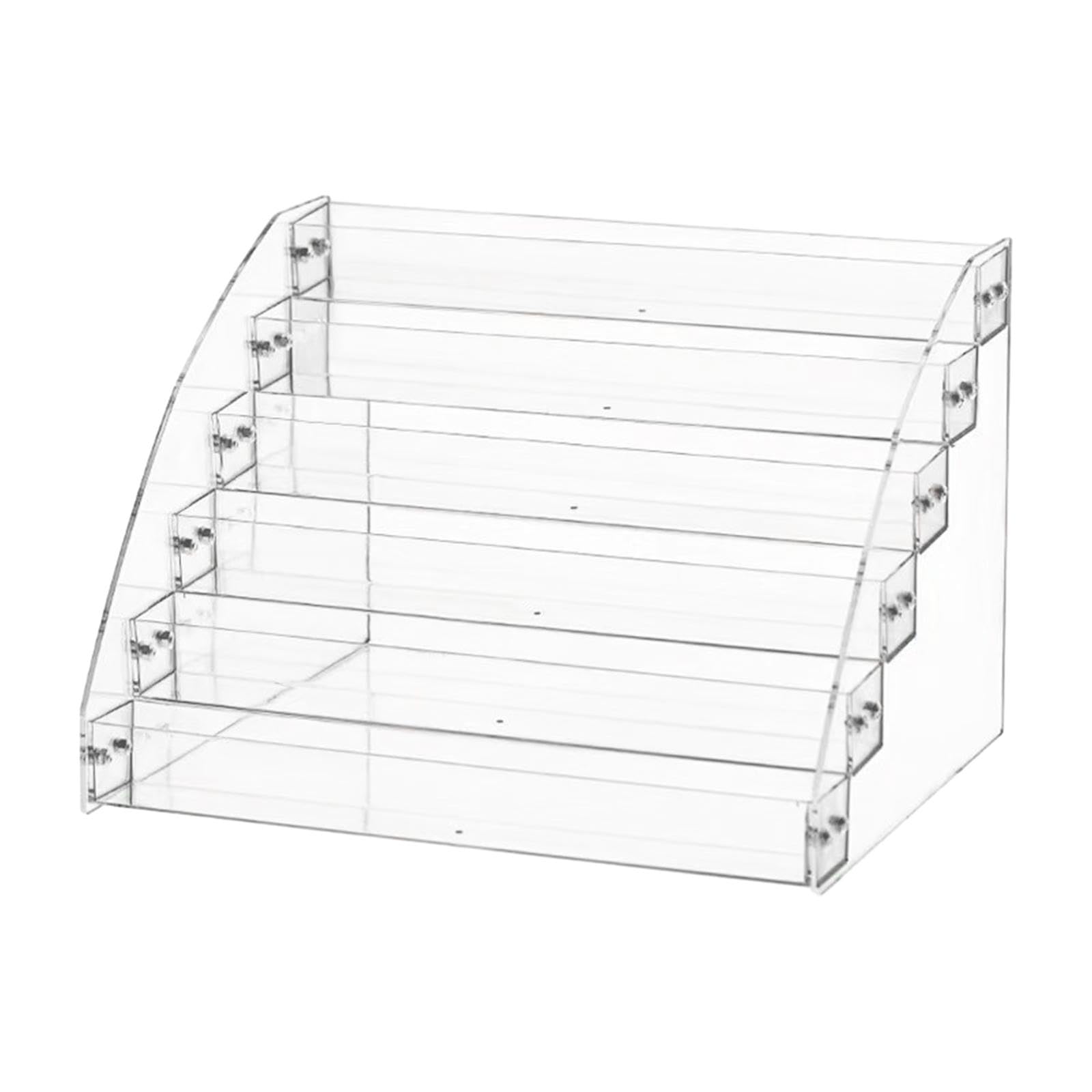 Luwecf Acrylic Business Card Holder Display Stand Display Shelf Transparent Name Cards Holder Desktop Dispenser for Greeting Cards , 6 Tier