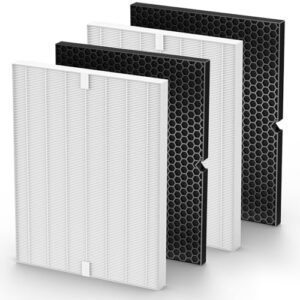 116130 replacement filter h compatible with winix 5500-2 air purifier and am80-2 air purifier replacement filter 2 pack h13 true hepa replacements and 2 pack activated carbon filters combo pack (2+2)