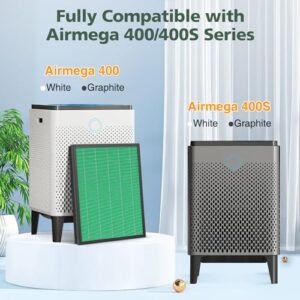 400/400S Replacement Filter for Coway Airmega Max2 400 400S 400(G) 400S(G) Air Purifier, Max2 Green True HEPA and Active Carbon Filter Set, AP-2015-FP, 1 Set