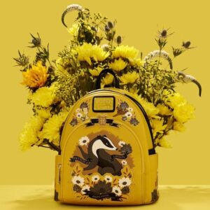 Loungefly Harry Potter Hufflepuff House Floral Tattoo Mini Backpack