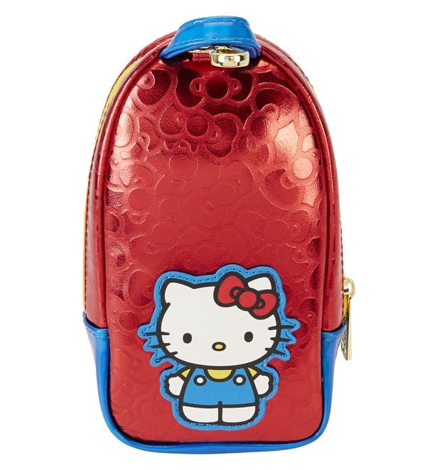 Loungefly Sanrio Hello Kitty 50th Anniversary Coin Bag Metallic Stationery Mini Backpack Pencil Case