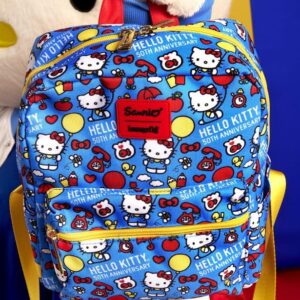 Loungefly Sanrio Hello Kitty 50th Anniversary All Over Print Square Nylon Mini Backpack