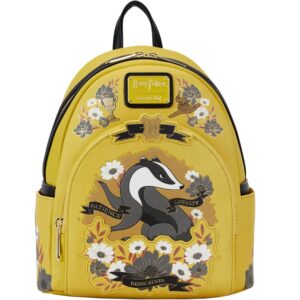 Loungefly Harry Potter Hufflepuff House Floral Tattoo Mini Backpack