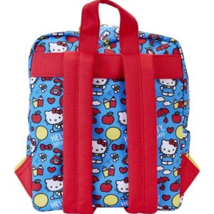 Loungefly Sanrio Hello Kitty 50th Anniversary All Over Print Square Nylon Mini Backpack