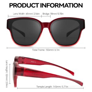 LVIOE Snap Shades Fit Over Sunglasses Solar Shields Wrap Around Over Glasses Sun Glasses Polarized UV400 Protection LS8001