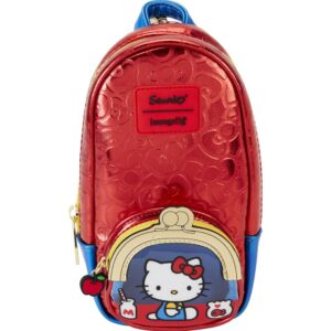 Loungefly Sanrio Hello Kitty 50th Anniversary Coin Bag Metallic Stationery Mini Backpack Pencil Case