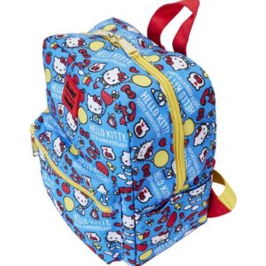 Loungefly Sanrio Hello Kitty 50th Anniversary All Over Print Square Nylon Mini Backpack