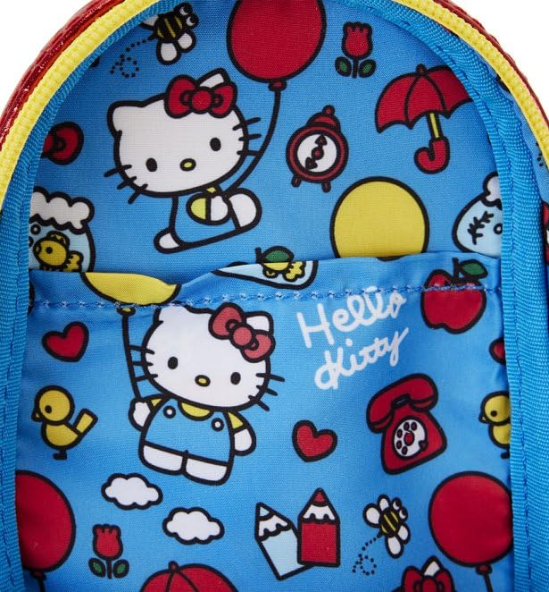 Loungefly Sanrio Hello Kitty 50th Anniversary Coin Bag Metallic Stationery Mini Backpack Pencil Case