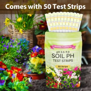 Soil pH Paper Test Kit – 50 Tester Strips (3.5-9 Range) – Use for Testing Garden Home Lawn Grass Vegetable Gardening Dirt Yard Compost Outdoor and Indoor Plants…