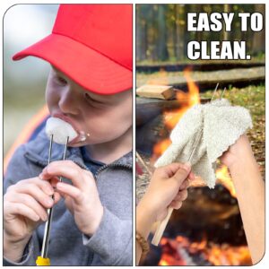 Briout Extendable Stainless Steel Roasting Sticks - Smores Sticks for Fire Pit Long 32 Inch, Smore Skewers Hot Dog Fork Campfire Accessories, Camping Essentials for S'mores - 10 Pack