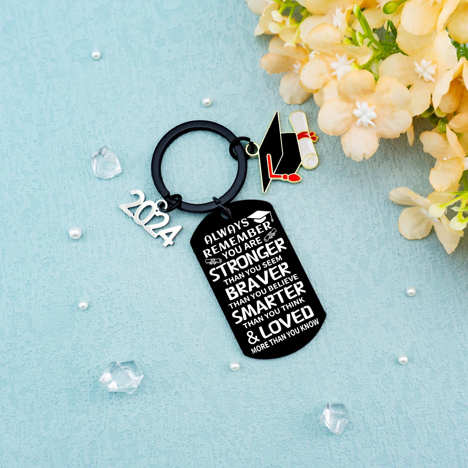 igvean Graduation Gifts Class of 2024 Graduation Gifts for Her College Gifts for Him Graduate Gifts for Daughter Son Senior High School Master Medical Students Inspirational Keychain