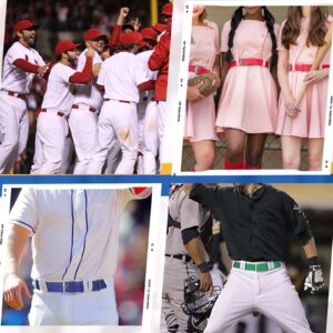 VONMELLI Baseball Belt Softball Belt Adjustable, Adult Baseball Uniform Belt Elastic for Men and Women Red