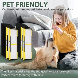 FLT4825 HEPA Filter B Replacement - Compatible with Guardian Air Purifier AC4825 AC4300 AC4800 AC4900 AC4850, 4 Pack Pet-Friendly HEPA with 6 Pre-Filters for Homes, Offices, and Pet Owners