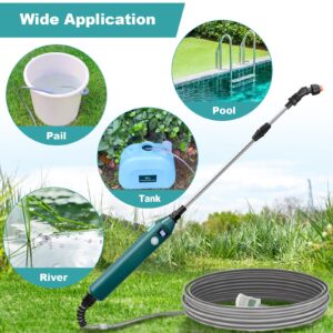 SideKing Battery Powered Sprayer Wand, New Upgraded 23.6inch Electric Sprayer Telescopic Wand with Battery Indicator, 16.4FT Hose, 3 Mist Nozzles, Rechargeable and Portable Spray Wand for Gardening