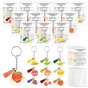 landical 27 sets christian bulk gifts fruits bible verse keychain with cards spirit week accessories gifts for church sunday school