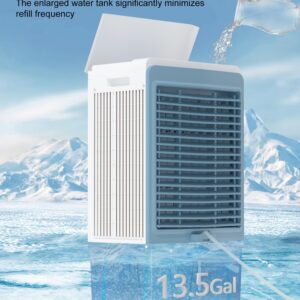 Uthfy Evaporative Air Cooler, 6000 CFM Swamp Cooler with 13.5 Gallon Water Reservoir, 120°Oscillation Portable Air Cooler with Remote Control, 12H Timer, 3 Wind Speeds for Outdoor Indoor Use