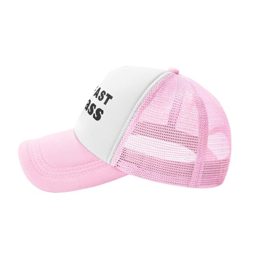 Drive Fast Eat Ass Funny Hat Unisex Adult Trucker Caps Fishing Adjustable Cap Classic Sport Hats Pink