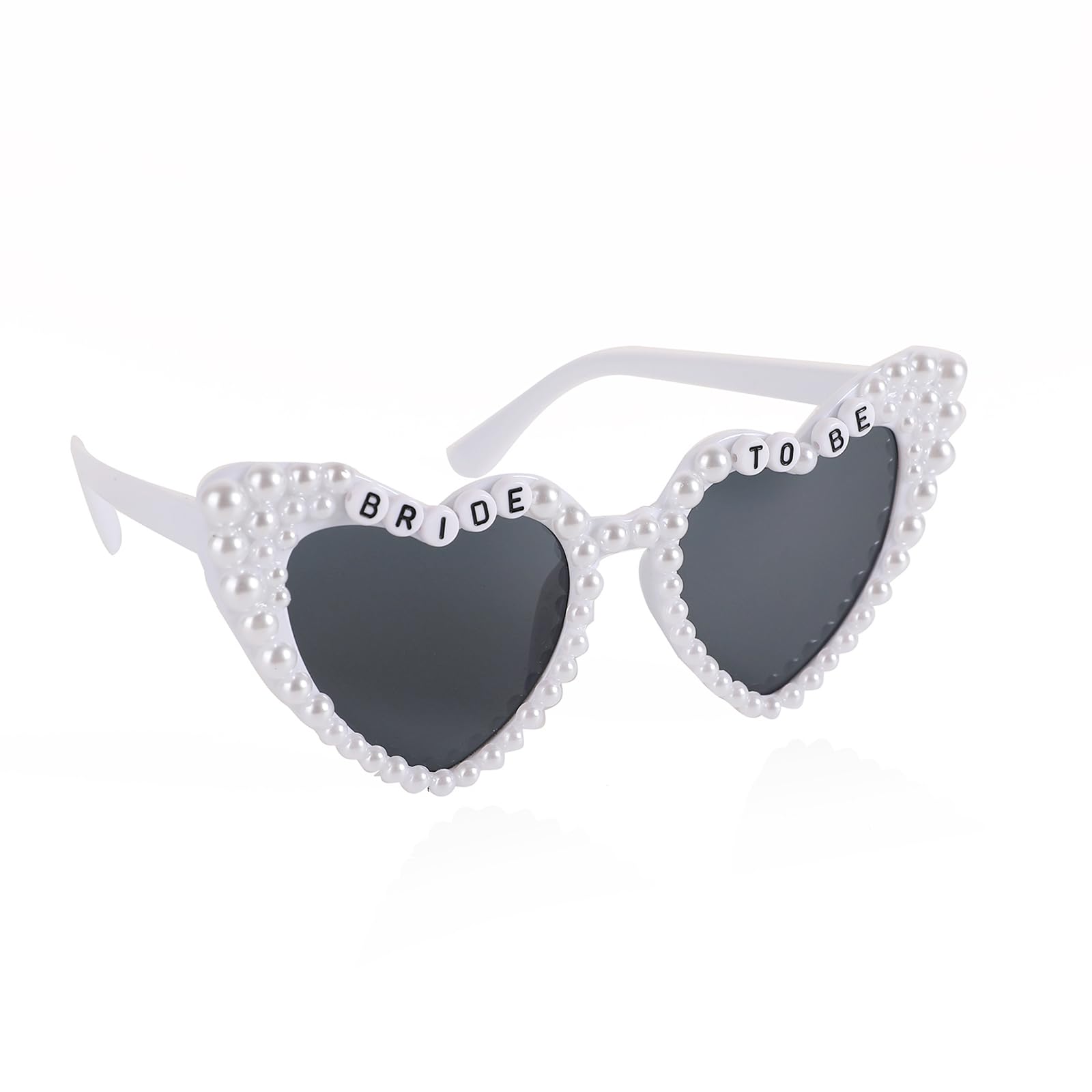 Bride Sunglasses for Bachelorette Party White Heart Sunglasses Bride to Be Gifts Accessories Party Favors