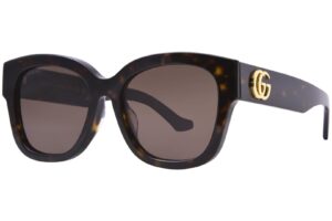 gucci gg1550sk 002 havana/brown square woman's sunglasses