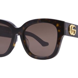 Gucci GG1550SK 002 Havana/Brown Square Woman's Sunglasses