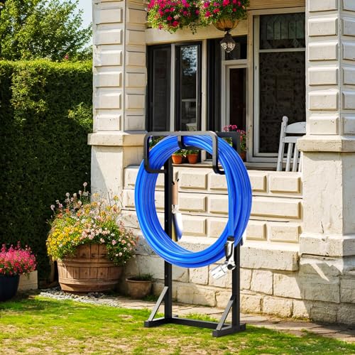 Coonoor Garden Hose Holder, Freestanding Water Hose Holder for Outside, Reinforced Garden Hose Storage Rack for Lawn & Yard