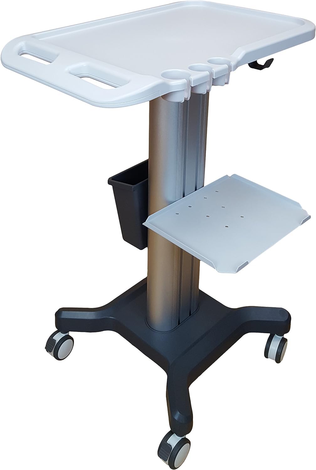 Mobile Trolley - Cart for Portable Ultrasounds 32" Tall with 3 Probe Holders.