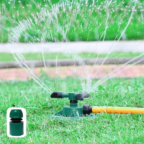 FCZMO Sprinklers for Yard, 360Rotating Lawn Sprinkler, Sprinklers for Yard Large Area, Lawn Sprinklers, Powerful and Even Watering for