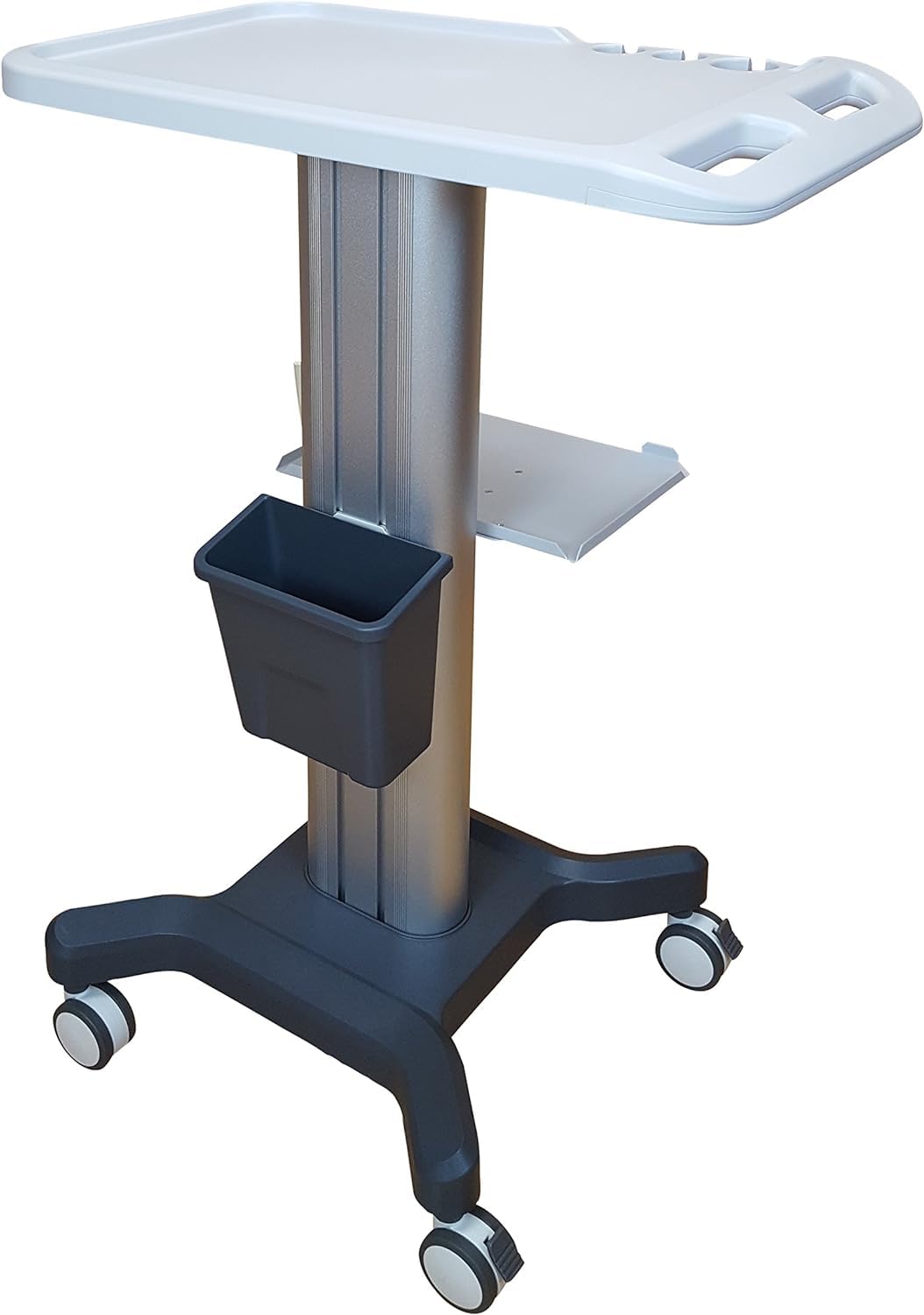 Mobile Trolley - Cart for Portable Ultrasounds 32" Tall with 3 Probe Holders.