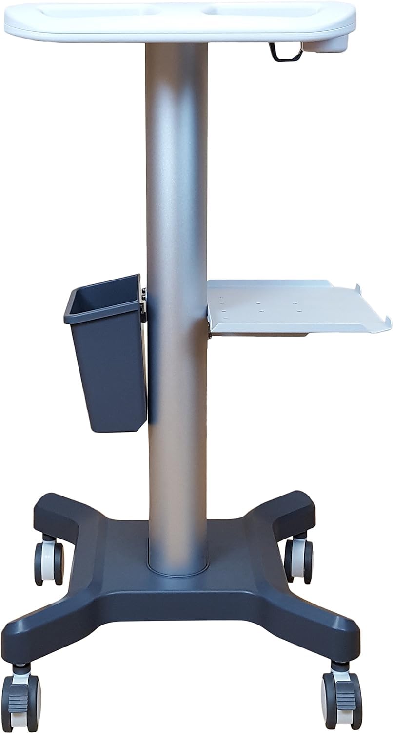 Mobile Trolley - Cart for Portable Ultrasounds 32" Tall with 3 Probe Holders.