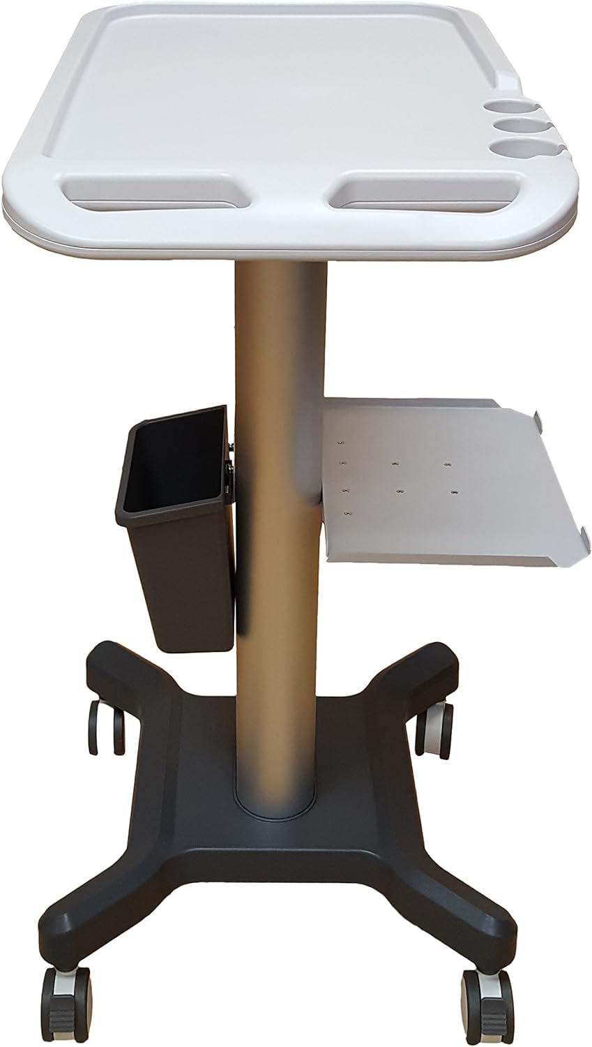 Mobile Trolley - Cart for Portable Ultrasounds 32" Tall with 3 Probe Holders.