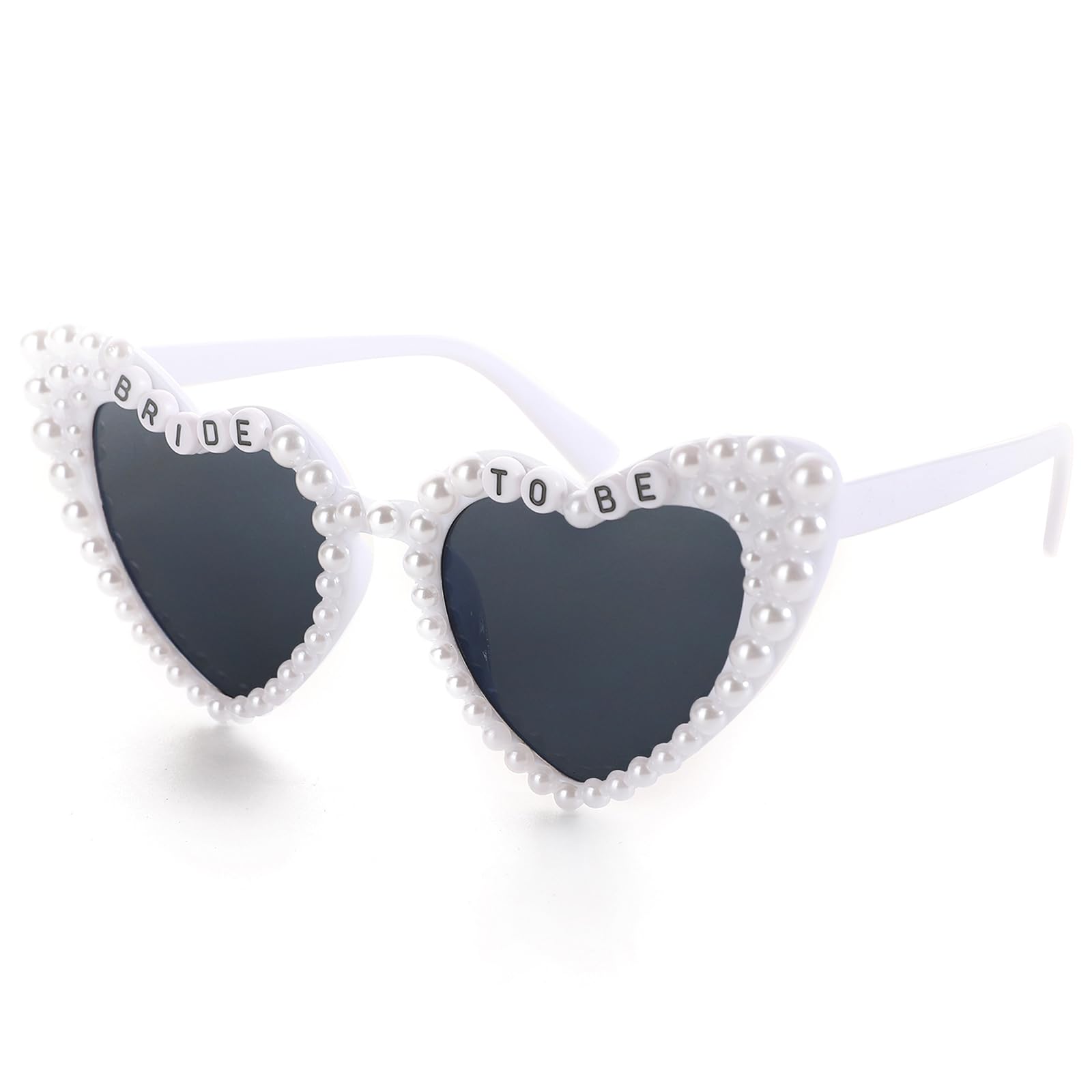 Bride Sunglasses for Bachelorette Party White Heart Sunglasses Bride to Be Gifts Accessories Party Favors