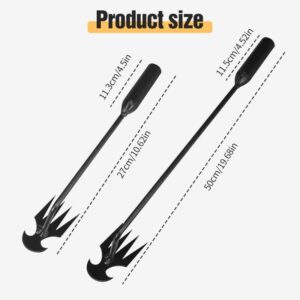 Kruggo Weed Puller Tool Garden Weed Pulling Tool, 2024 New Weeding Artifact Uprooting Weeding Tool, 4 Teeth Manganese Steel Forged Hand Weeder for Vegetable Gardening Backyard Farm