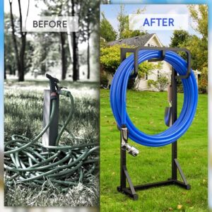 Coonoor Garden Hose Holder, Freestanding Water Hose Holder for Outside, Reinforced Garden Hose Storage Rack for Lawn & Yard