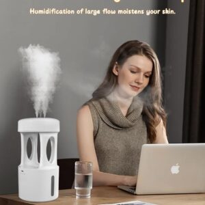 RooXchowla Anti Gravity Humidifier,Water Drop Humidifier ，Drip Drop Humidifier with Night Light,Rain Cloud Humidifierhigh-capacity Silent humidifier for Bedroom/Baby Nursery/Bathroom//Living Room.