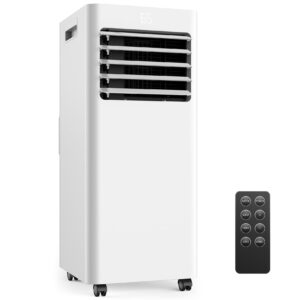 pulemela 8,000 btu portable air conditioner with remote control cool to 350 sq.ft,3-in-1 portable ac unit for room,installation kit