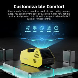 Portable Air Conditioner for Camping, EnjoyCool 2380BTU Camping Tent Air Conditioner, 240W Low Power Consumption AC Outdoor Air Conditioner, Portable AC for Camping Tent,RVs,and Travel