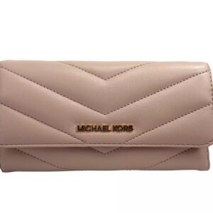 Michael Kors Wallet for Women Jet Set Travel Collection Trifold Wallet for Women, Powder blush, Casual, 35R4GTVF9V