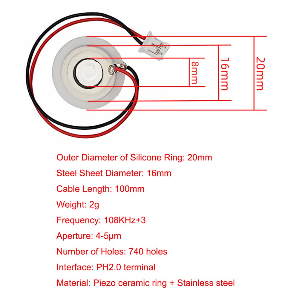 SazkJere 4Pcs USB Humidifieration Atomization Disc Mirco Interface Atomization Drive Circuit Board DC 5V for DIY Home