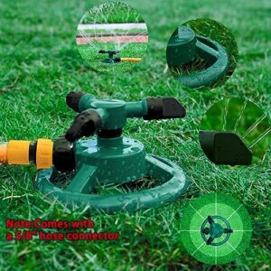 FCZMO Sprinklers for Yard, 360Rotating Lawn Sprinkler, Sprinklers for Yard Large Area, Lawn Sprinklers, Powerful and Even Watering for