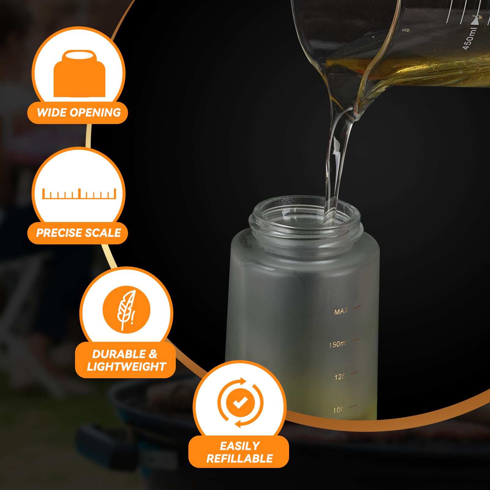 Oil Sprayer for Cooking -200ml Glass Olive Oil Sprayer - Oil Sprayer - Continuous Spray With Portion Control - Cooking Sprayer - Oil Spray Bottle - Kitchen Gadgets for Air Fryer, Salad, Cooking